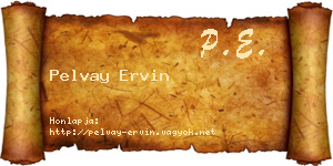 Pelvay Ervin névjegykártya